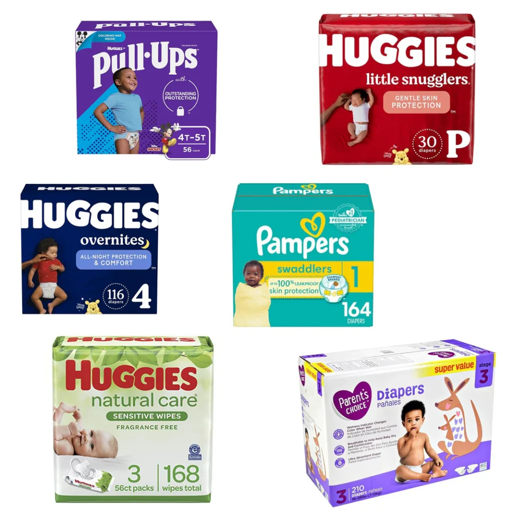 Diaper liquidation pallets - amazon mega warehouse.