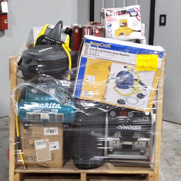 DRAIN CLEANERS, INVERTERS, AND COMPRESSORS PALLET - LOT ID: 120424 - AS-IS Untested Customer Returns